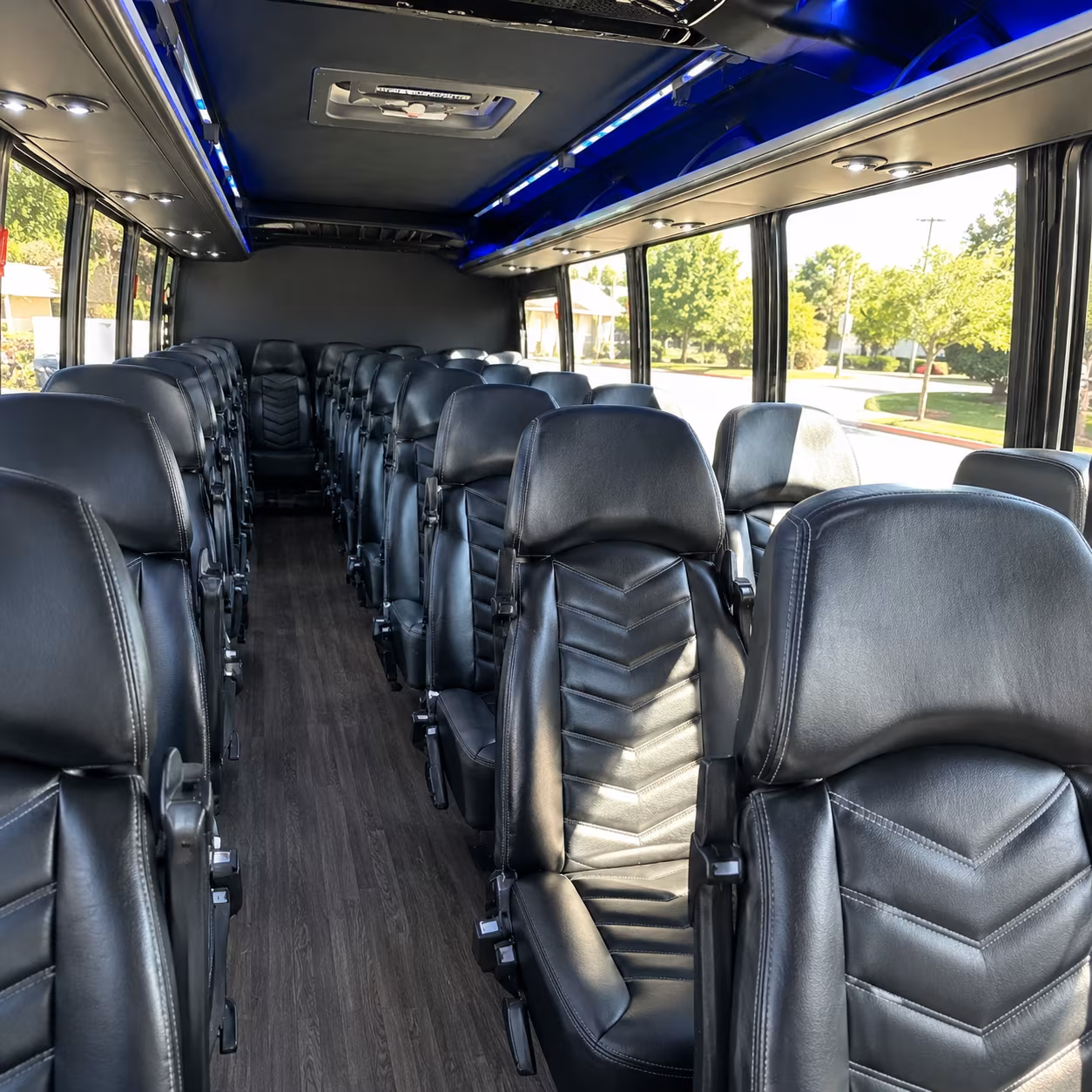 brownsville 25 passenger minibus interior
