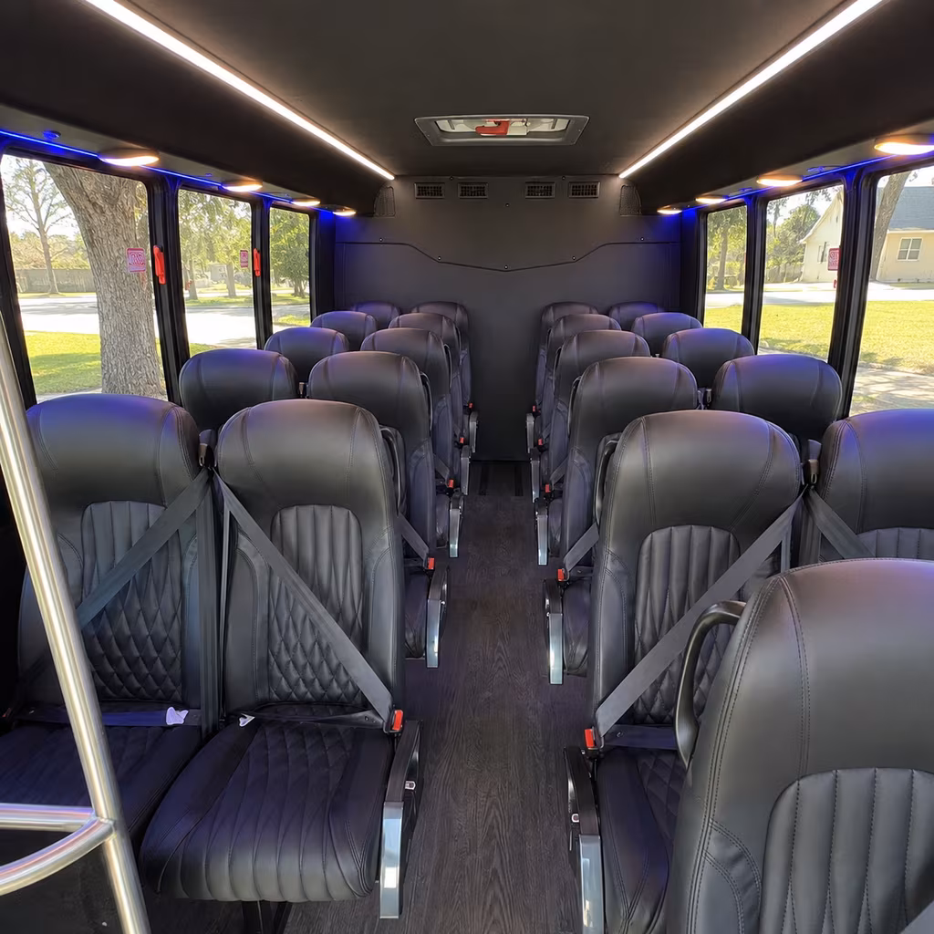 brownsville 28 passenger minibus interior