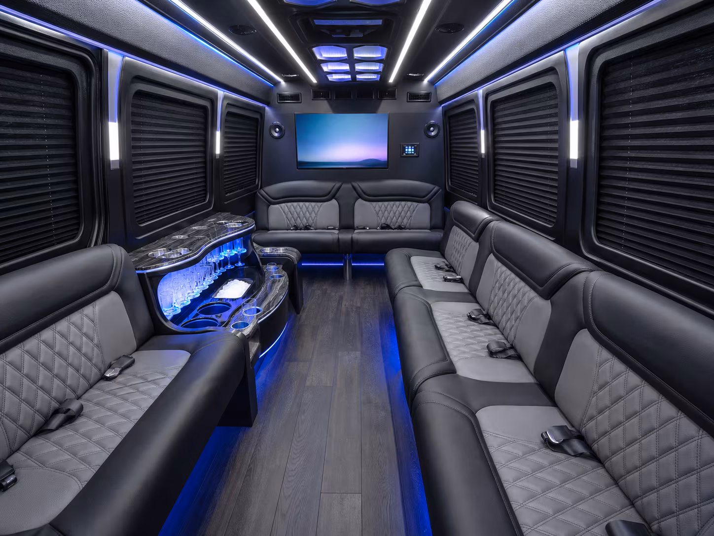 brownsville sprinter limousine inside
